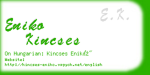 eniko kincses business card